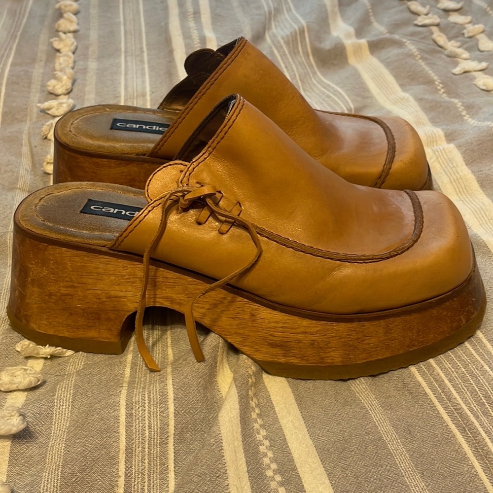 Vintage candies platform clogs